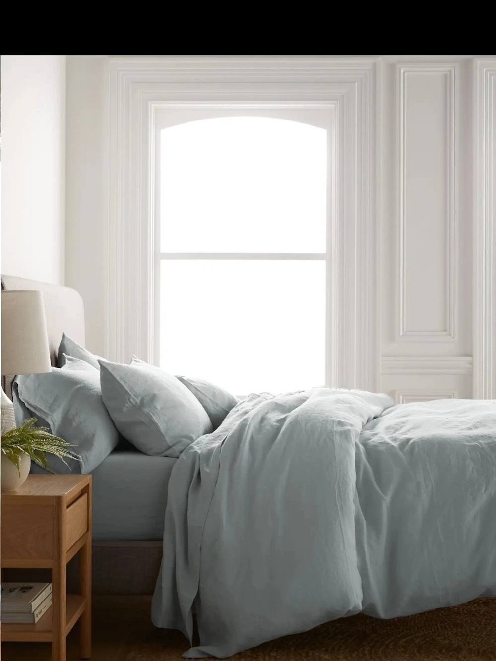 NEW Quince European Linen Duvet Cover Set, Mist, Twin